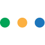 Green, yellow, and blue dots stacked horizontally.